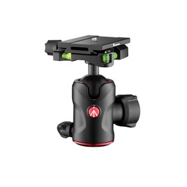 Manfrotto Compact Ball Head 496 with MSQ6PL Quick Release Plate, Fluid Ball Head for Camera Tripod, Camera Stabilizers, Remote Controls, Photography Equipment