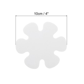 sourcing map 20pcs Non-Slip Bathtub Stickers, Anti Slip Shower Stickers Showers Treads Bright Flowers Appliques with Scraper for Bath Tub Shower Stairs, Clear