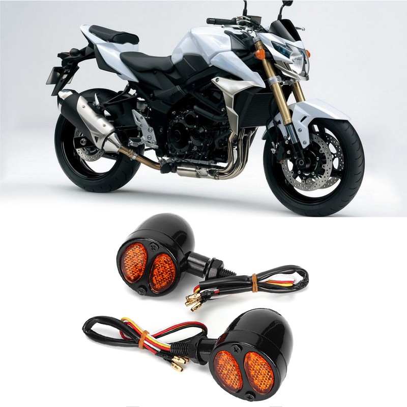 Motorcycle LED Turn Signal Light Brake Lamp Metal Shell Blinker