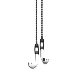 Tapper Hematite Black Plated Rope Chain for AirPods & AirPods Pro