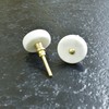 ARTISNO Round Stone Brass Knob Pull Handle Drawer Knob Furniture