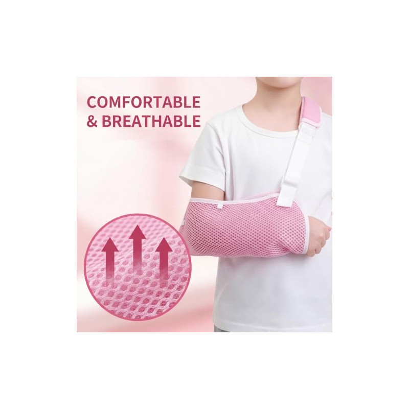 Breathable Kids Arm Sling, Adjustable Child Arm Sling for Wrist