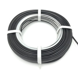 BELI-BECO YL6230 Cable - Copper Stranded 2 x 0.5 mm² (2 x 16 x 0.20 mm) - Twin Cable - 20 m Ring (White/Black)