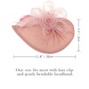 DRESHOW Fascinator Hats for Women Pillbox Hat with Veil Headband