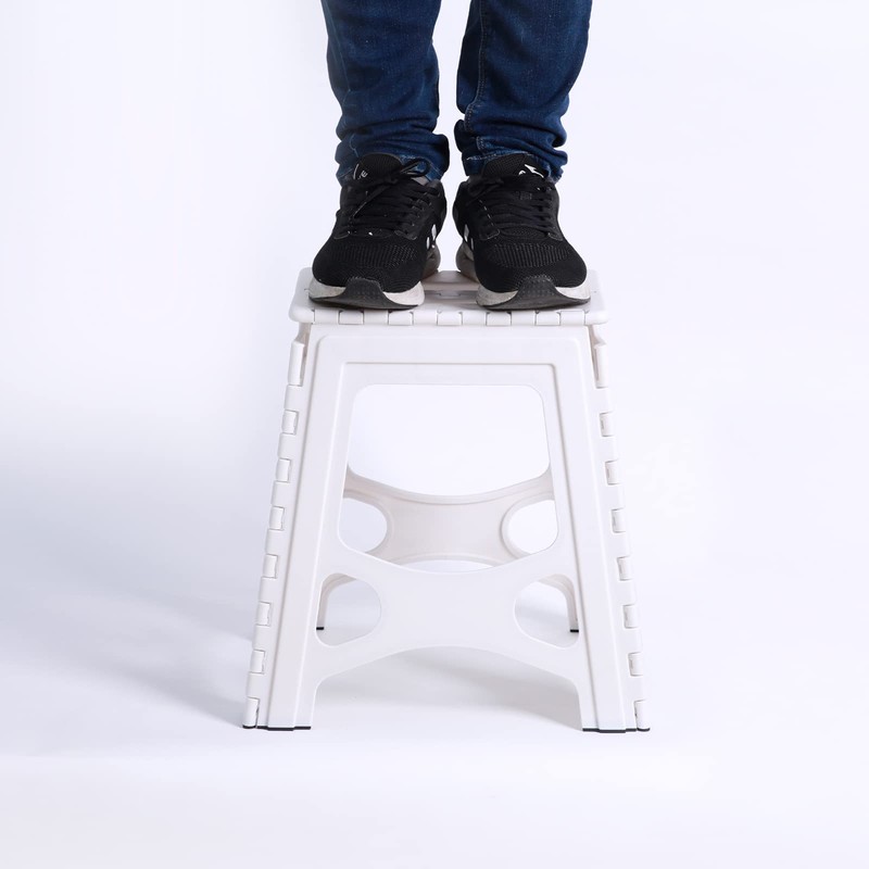 SHIMOYAMA Folding Step Stool 15IN Tall Plastic Foldable Step Stool