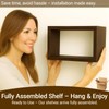 CANCHIC Floating Cube Shelves Set of 3, Black Walnut Decorative