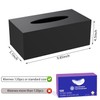 Acrylic Tissue Box Holder, PITBVO Rectangular Shiny Black Tissue Box