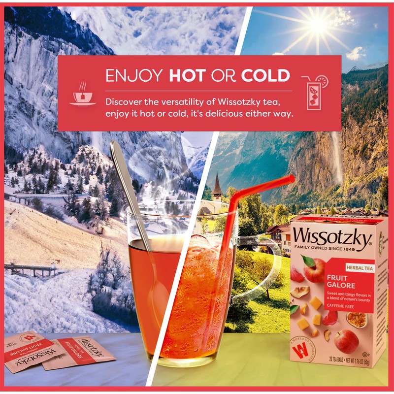 Wissotzky Fruit Galore Herbal Tea (3 Pack - 60 Tea