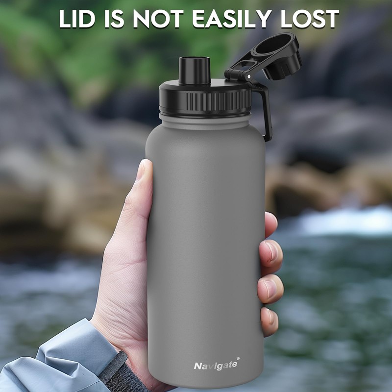 Navigate 32 oz Stainless Steel Insulated Water Bottle,Double Walled Leak