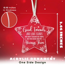 Best Friend Christmas Ornaments - Friendship Christmas Ornament, Besties Ornament - Gifts for Friends Female - Friendship Gifts for Women Friends, Xmas Bestie Gifts - Acrylic Christmas Ornaments 2024