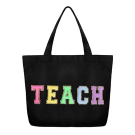 Allaugh Teacher Appreciation Gifts for Women Men: Tote Bag Graduation Thank You Gifts for Teacher Must Have - End of Year Teacher Gift from Students Friends - Ideas Makeup Teaching Bag for Birthday