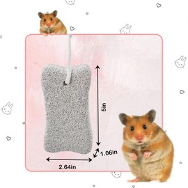 PINVNBY 6 Pcs Large Rabbits Lava Blocks,Small Animals Grinding Teeth Stone Hamster High Calcium Chews Toys Pet Chewing Stones for Chinchilla,Guinea Pig, Rat, Bunny