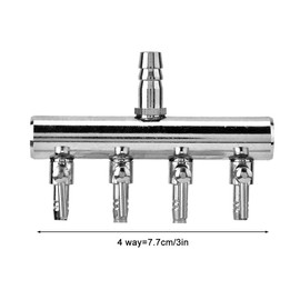 Aquarium Air Splitter Fish Tank Air Control Valve Stainless Steel Aquarium Oxygen Distributor Fish Tank Air Pump Accessories (4 Way)