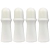 4 Pcs White 75ml Empty Refillable Roller Bottle Plastic Roll