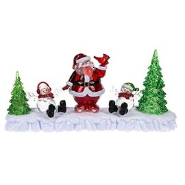 Ganz Figura decorativa de Papá Noel con muñeco de nieve