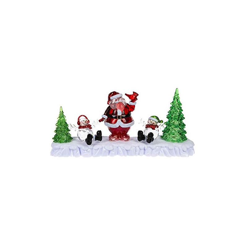 Ganz Figura decorativa de Papá Noel con muñeco de nieve