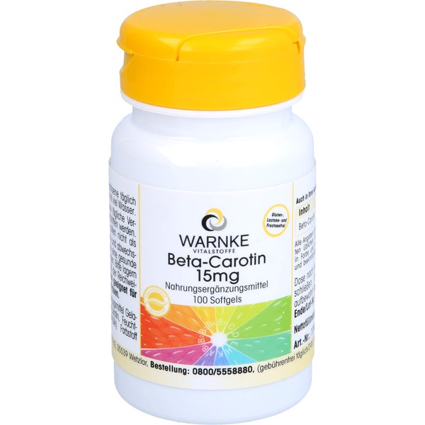 Warnke Beta-Carotin 15 mg Kapseln, 100 pcs. Capsules