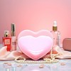 WLngtv 1Pc Pink Heart-Shaped Eyeshadow Makeup Box With Lip Stick