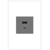 adorne Full-Size, Hybrid USB Outlet, A/C USB Outlet, Magnesium