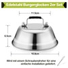 HaWare Burger Bell, Set of 4 Stainless Steel Burger Bell