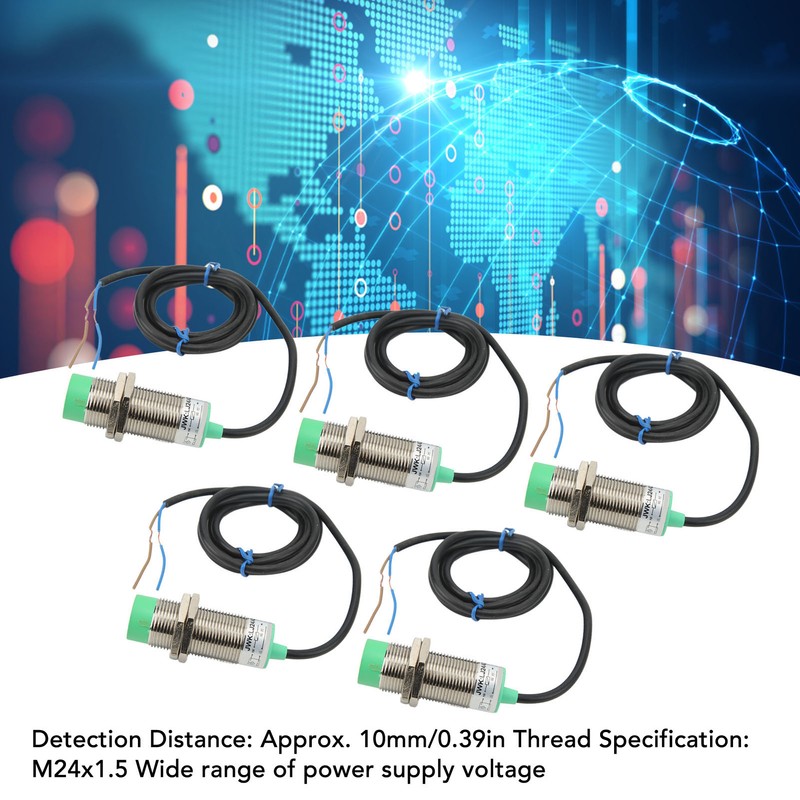 5 Pcs Proximity Sensor 2 Wire Normally Open 10mm Detecting