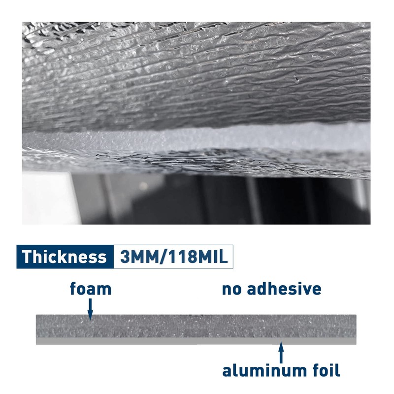 MOTUKA 40" x 80" 118mil Single Reflective Foil Insulation Foam