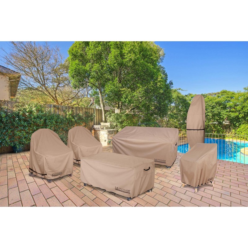 ULTCOVER Waterproof Patio Adirondack Chair Cover 2 Pack for Outdoor