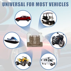 X AUTOHAUX 12V Standard Fuse Adapter Tap Fuse Kit with 2pcs 7.5A Blade Style Fuse Plastic Metal for Cars Boats