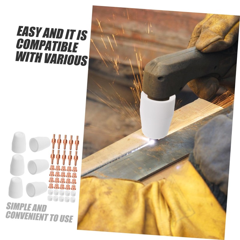 jojofuny 1set Plasma Cutter Consumables Nozzle Cap for Efficient Cutting