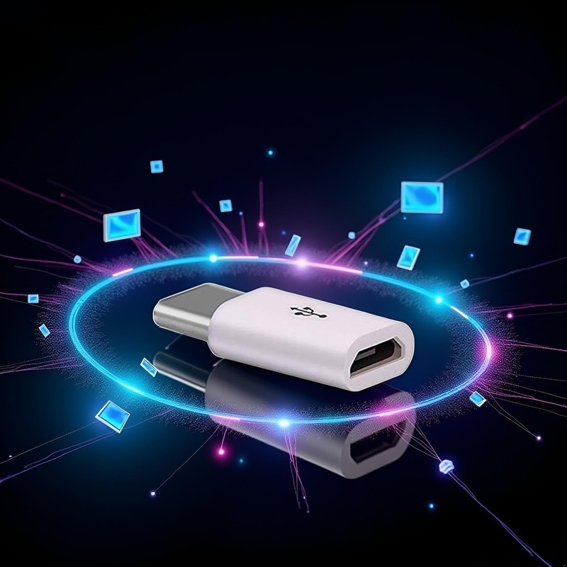 Galyacht White Universal USB 3.1 Type-C Connector to Micro USB