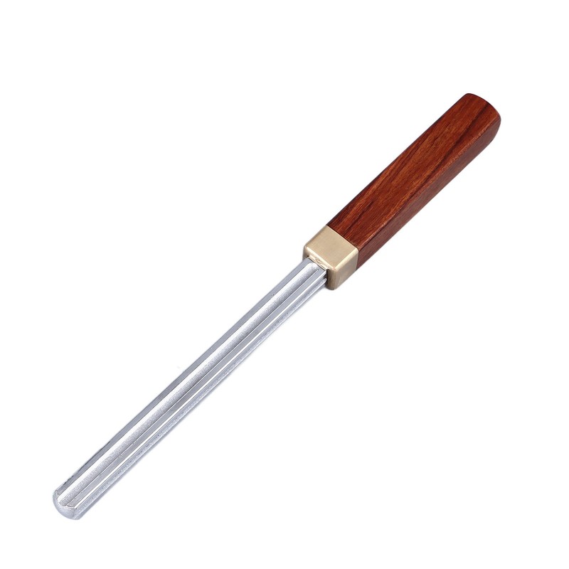 Guitar Fret Crowning File Chrome Plated Solid Wood Handle Fret