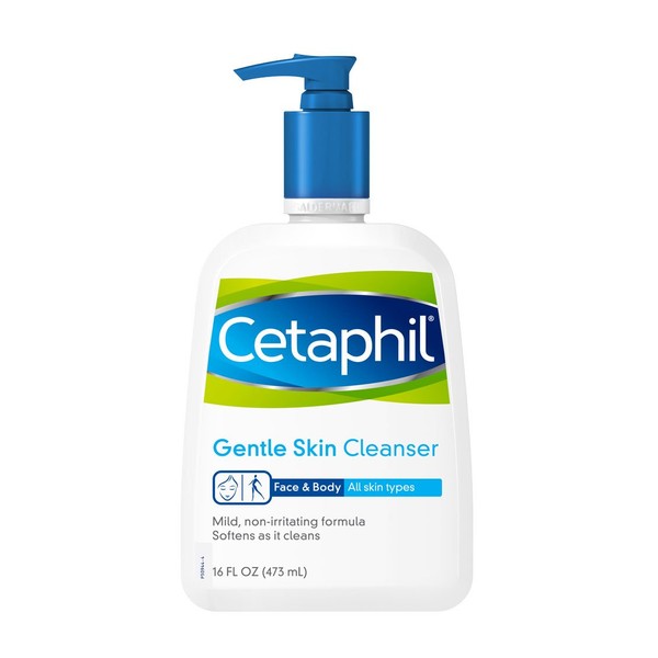 Cetaphil Gentle Cleanser for All Skin Types,  (pack of 2, 16oz)