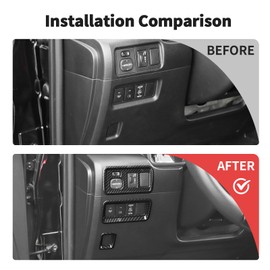 JWWY Rearview Mirror Adjustment Switch Button Cover Trim Fit for 2010-2023 Toyota 4Runner Interior Accessories Carbon Fiber 3PCS