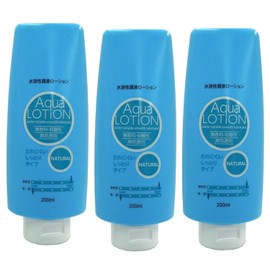 Japan Medical Aqua Lotion, Natural, Moist Type, 6.8 fl oz (200 ml) x 3 Bottles