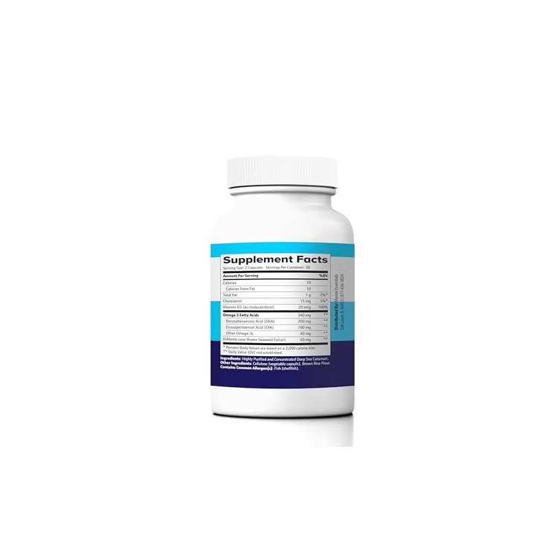 Marine Essentials- Marine D3 Omega 3 Calamari Ecklonia Cava DHA