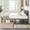 VECELO Queen Size Platform Bed Frame with Wooden Headboard,Sturdy Steel