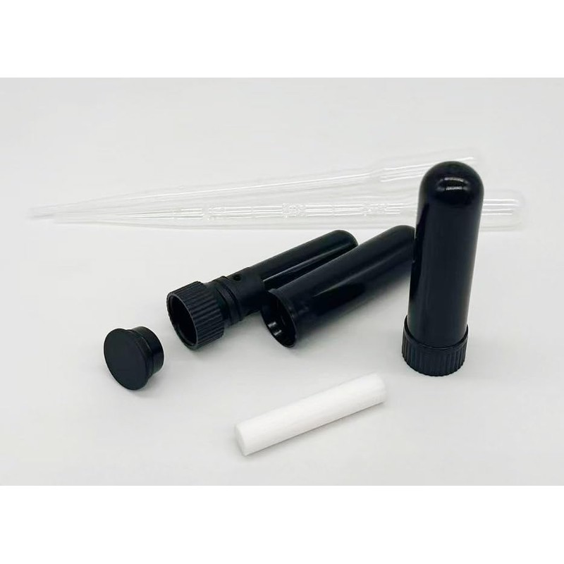 ZIOJOVK 12PCS Essential Oil Aromatherapy Blank Nasal Inhaler Tubes (Includes