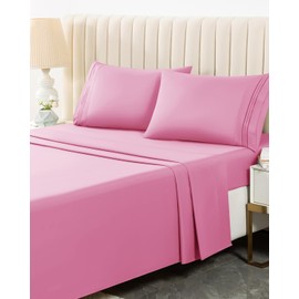 MISSQ 4-Piece Full Size Bed Sheets - 1800 Thread Count Microfiber Bed Sheets - Super Soft Luxury Sheet Set with 16" Deep Pocket - Wrinkle-Free, Fade-Resistant, Stain-Resistant, Easy Care