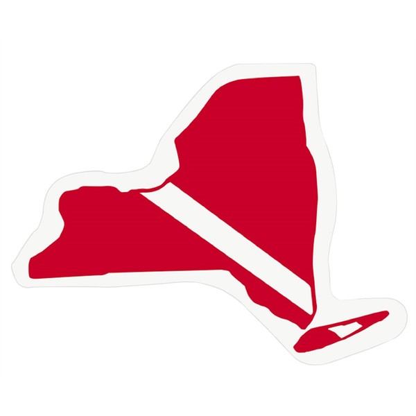 Trident Large New York State Dive Flag Sticker