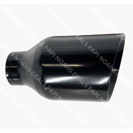 Papi Noahs Deals 3" Inlet 4 Inch Out 7" Long Angled Dual Wall Round Stainless Steel Exhaust Tip