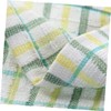 OHPHCALL Cotton Yarn Rag Lint-Plaid Kitchen Towel Non-Stick Absorbent Tea