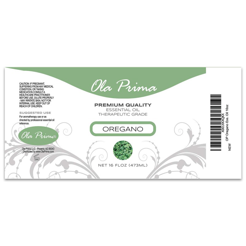 Ola Prima 16 oz Oregano Essential Oil Big Bottle