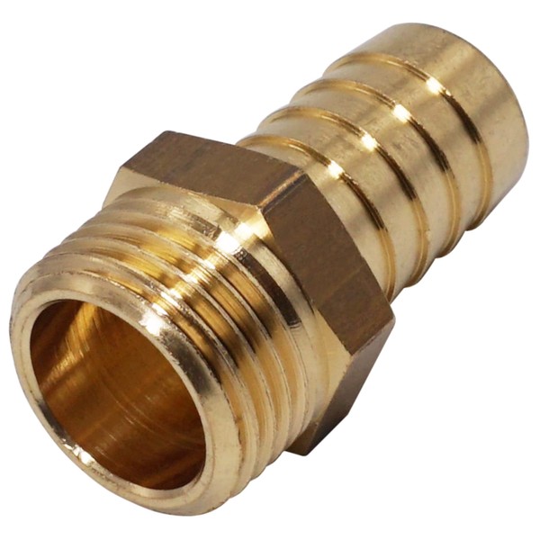 SKIR'CO (1 Piece) Male Thread Barbed Brass Fitting 1/2 Inch