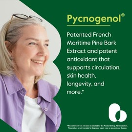 BESTVITE Pycnogenol 100mg (120 Capsules) (60x2) - French Maritime Pine Bark Extract - No Stearates - Gluten Free - Non GMO