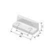 High Logic FNMS022 Cam Latch Handle Holder, Silver T47
