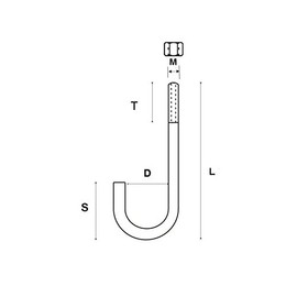 Graphskill JBOLT/T316/M10-16-125-25-60 J Bolt