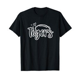 Football Tigers School Sports Fan Team Spirit T-Shirt
