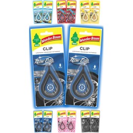 WUNDER-BAUM Wunderbaum Clip Autoduft Flakon Lufterfrischer Duftbaum Clips Dfte: 2 Stck + Stift light-tribe (New Car)