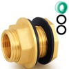SIGURANTA Brass Bulkhead Fitting - 3/4 Inch GHT Male &