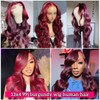 99J Burgundy Lace Front Wigs Human Hair 200% Density 13x4